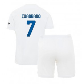 Inter Milan Juan Cuadrado #7 Udebanesæt Børn 2023-24 Kort ærmer (+ korte bukser)